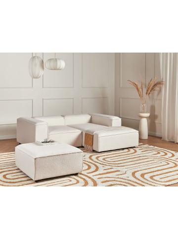 Beliani 2-tlg 2-Sitzer Sofa ARDAL in Weiß/Schwarz linksseitig