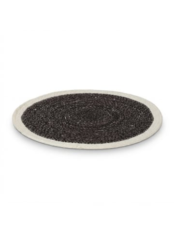 relaxdays 4-tlg. Tischset in Schwarz/ Creme - Ø 37 cm