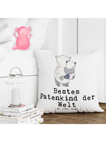 Mr. & Mrs. Panda Sofakissen Panda Bestes Patenkind der Welt mit ... in Weiß
