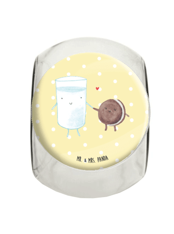 Mr. & Mrs. Panda Bonbonglas Milch Keks ohne Spruch in Gelb Pastell