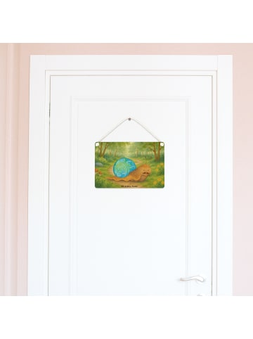 Mr. & Mrs. Panda Holzschild Schnecke Sir Design ohne Spruch in Weiß