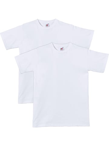 Fruit of the Loom Single-Jersey Unisex-T-Shirt, 2er-Pack in weiß