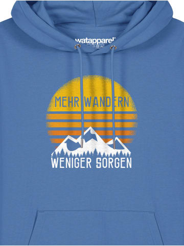 wat? Apparel Sweatshirt Mehr Wandern in Bright Blue