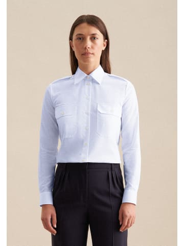 Seidensticker Pilotenbluse Slim in Hellblau