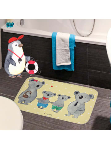 Mr. & Mrs. Panda Duschvorleger Koala Familie zwei ohne Spruch in Gelb Pastell
