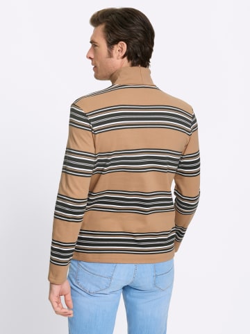 WITT WEIDEN Rollkragen-Shirt in camel-gestreift