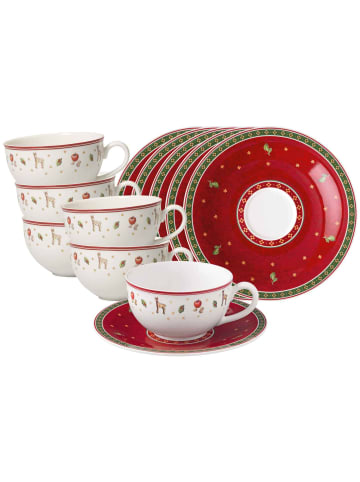Villeroy & Boch 12er Set Milchkaffeetassen mit Untertassen Toy's Delight 260 ml in bunt
