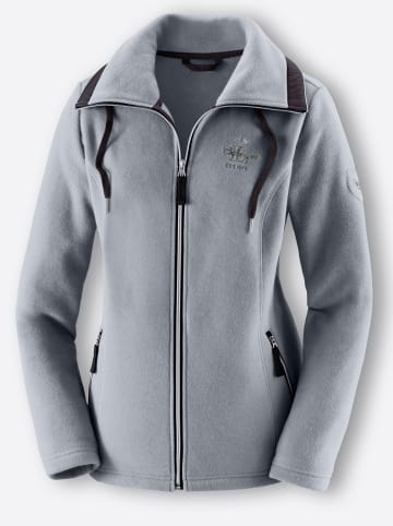 WITT WEIDEN Fleece-Jacke in hellgrau-meliert