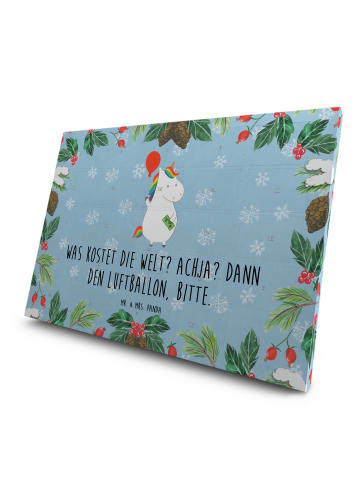 Mr. & Mrs. Panda Tee Adventskalender Einhorn Luftballon mit Spruch in Eisblau