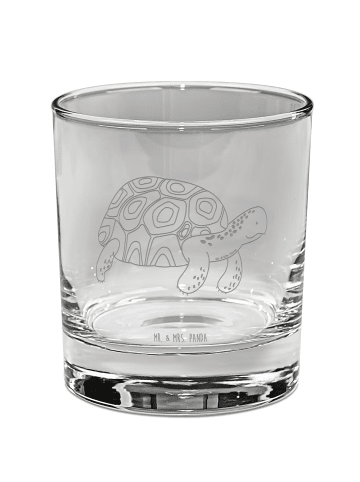 Mr. & Mrs. Panda Tumbler Glas Schildkröte MHerzieren ohne Spruch in Transparent