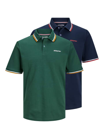 Jack & Jones 2er-Pack Poloshirt in Navy Blazer 1