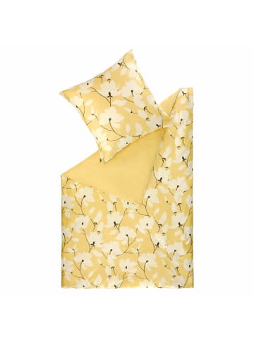 Schöner Wohnen Kollektion Satin Bettwäsche FLEUR in Gelb