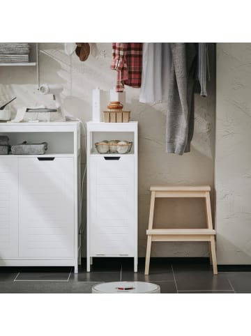 SoBuy Hochschrank in Reinweiß - (W) 35 x (H) 100 x (L) 40 cm