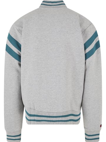 FUBU FUBU Herren FM223-005-1 Varsity Sweat College Jacket in heather grey/green