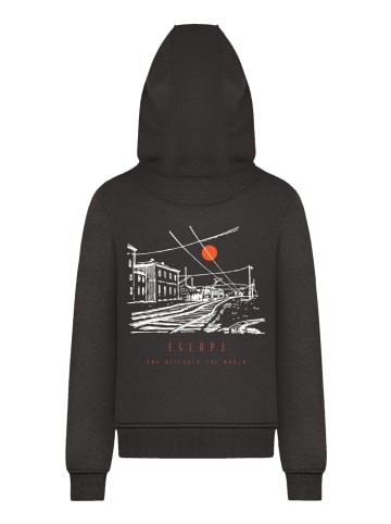 F4NT4STIC Hoodie Escape Discover the World Town Train Station in schwarz