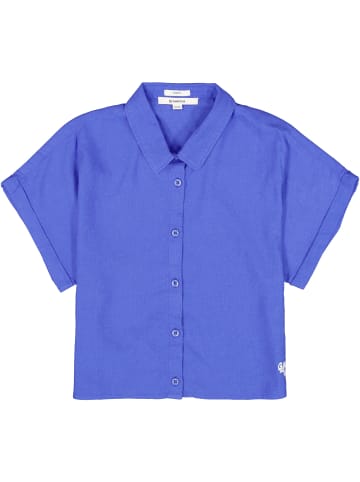 Garcia Sommerbluse Viskose-Leinen-Gemisch in hyper blue