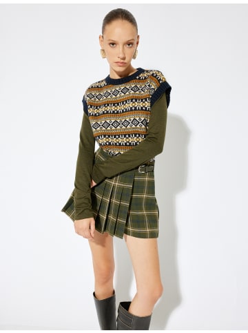 KOTON Sweater in Marineblau Gemustert