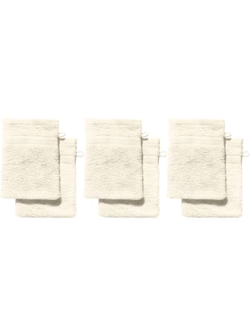 REDBEST Frottier Waschhandschuh 6er-Pack Chicago in creme