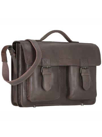 Greenland Nature Nature Aktentasche Leder  40 cm grey