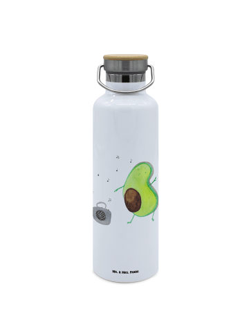 Mr. & Mrs. Panda Trinkflasche Avocado Tanzen ohne Spruch in Weiß