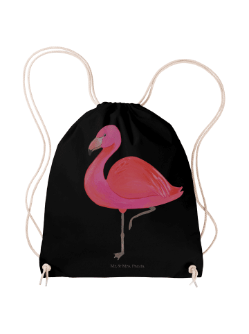 Mr. & Mrs. Panda Gymnastiktasche Flamingo Classic ohne Spruch in Schwarz