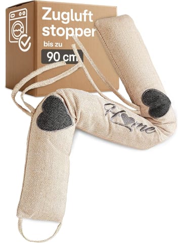 Praknu 90cm - Waschbar - Extra Schwer - Für Türen und Fenster - Beige