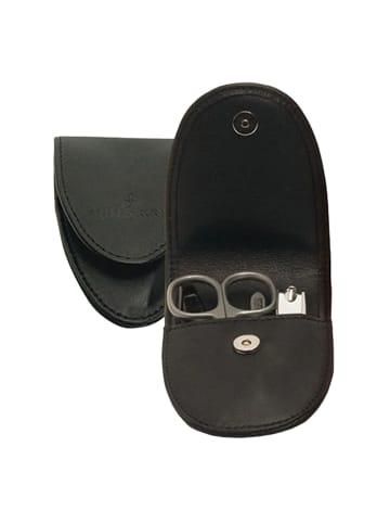 Windrose Nappa Schmuckkasten Leder 5.5 cm schwarz