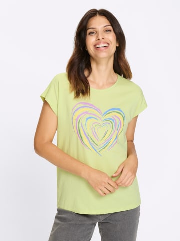 Sieh an! Kurzarm-Shirt in pistazie-orchidee