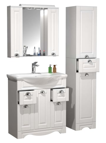 ebuy24 Badmöbelset CasaloXL Weiß 110 x 45 cm