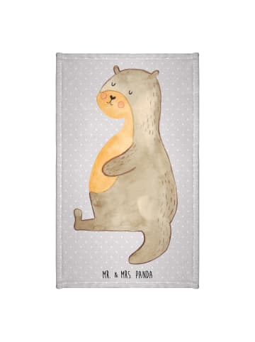 Mr. & Mrs. Panda Gästetuch Otter Bauch ohne Spruch in Grau Pastell