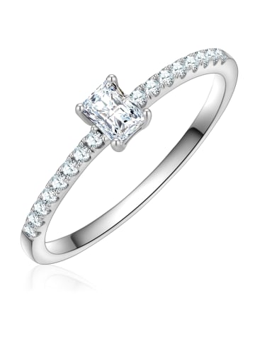 Trilani Ring aus Sterling Silber mit Zirkonia in silber