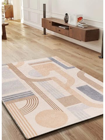 Atticgo Kurzflor-Teppich ASTRA in beige/mehrfarbig