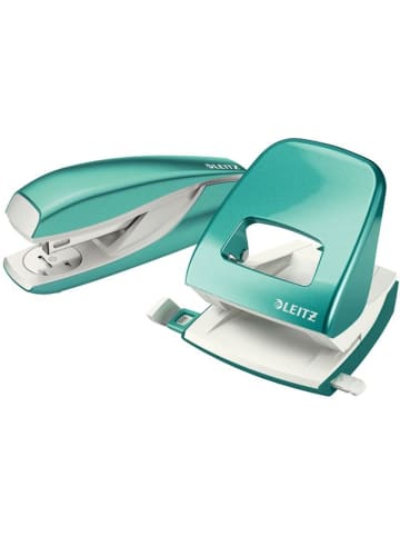 Leitz Locher NeXXt 5008 und Heftgerät NeXXt 5502 im Set eisblau
