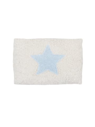 Efie Kleines Kissen blauer Stern, Made in Germany, Größe: ca. 25 x 17 cm