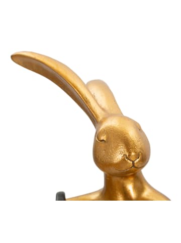 Mauro Ferretti Tischleuchte aus goldenem Kunstharz, 26 x 16 x 47 cm