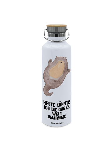 Mr. & Mrs. Panda Thermoflasche Otter Umarmen mit Spruch in Weiß