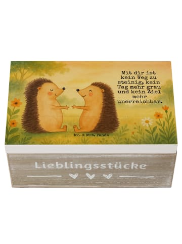 Mr. & Mrs. Panda Geschenkbox Igel Liebe Design mit Spruch in Weiß