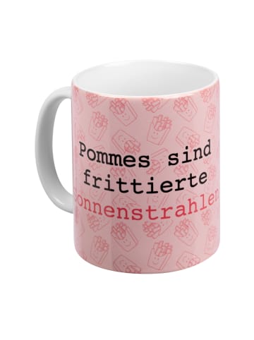 United Labels Karma Tasse - Pommes sind frittierte Sonnenstrahlen aus Keramik 320ml in rosa