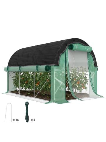 Outsunny Folientunnel,300L x 200B x 198H cm,Grün