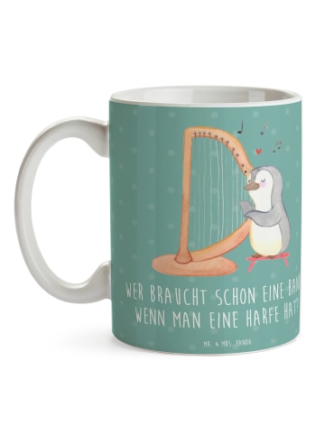 Mr. & Mrs. Panda Kaffeebecher Harfenzauber mit Spruch in Meeresbrise