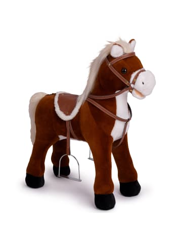 Pink Papaya Stehpferd 60cm zum Draufsitzen für Kinder " Max " in braun/weiß