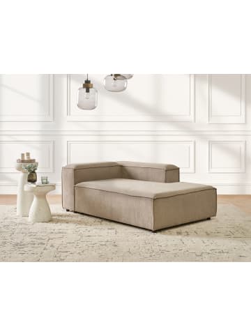 Beliani Chaiselongue ARDAL in Braun/Schwarz - (W) 119 x (H) 68 x (L) 180 cm linksseitig