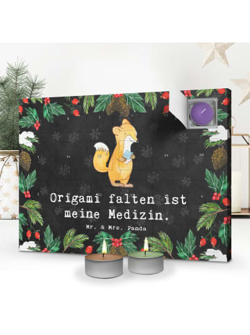 Mr. & Mrs. Panda Adventskalender Fuchs Origami mit Spruch in Kreidetafel