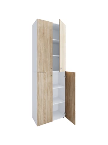 ebuy24 Büroschrank Lona2XLDT weiß Weiß 70 x 39 cm