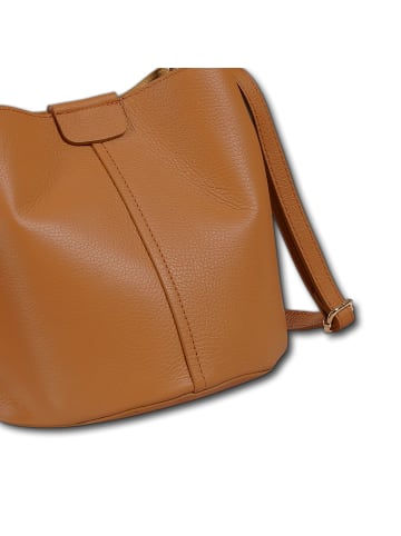 Toscanto Toscanto Umhängetasche Leder braun, tan ca. 26cm