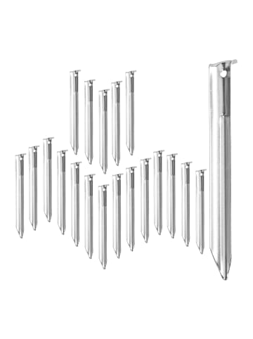 relaxdays 20x Zeltheringe in Silber