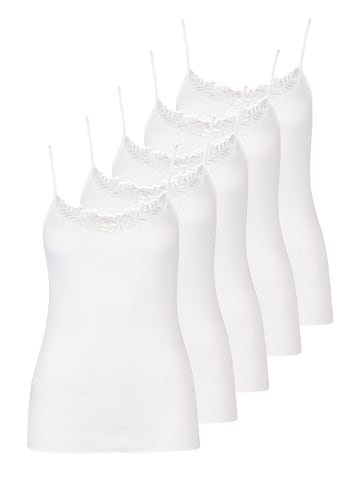 Nina von C. 5er Pack Trägerhemd in weiss