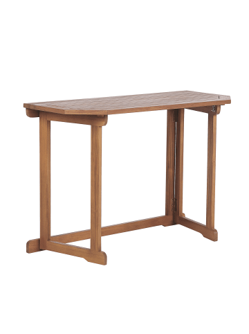 Beliani Klappbarer Tisch TREIA in Heller Holzfarbton - (W) 47 x (H) 74 x (L) 110 cm