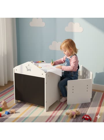 relaxdays 2-tlg. Kindersitzgruppe in Weiß