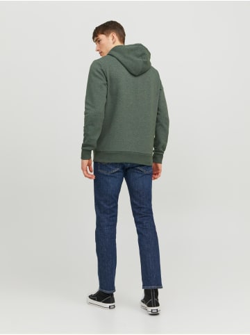 Jack & Jones Kapuzenpullover Hoodie mit Print JJELOGO in Grün